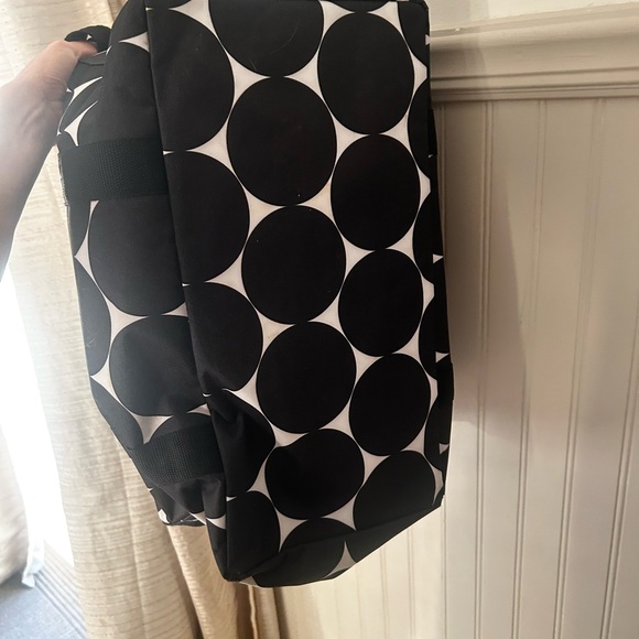 Thirty-One Black and White Circle Pattern Utility Tote - Picture 4 of 4